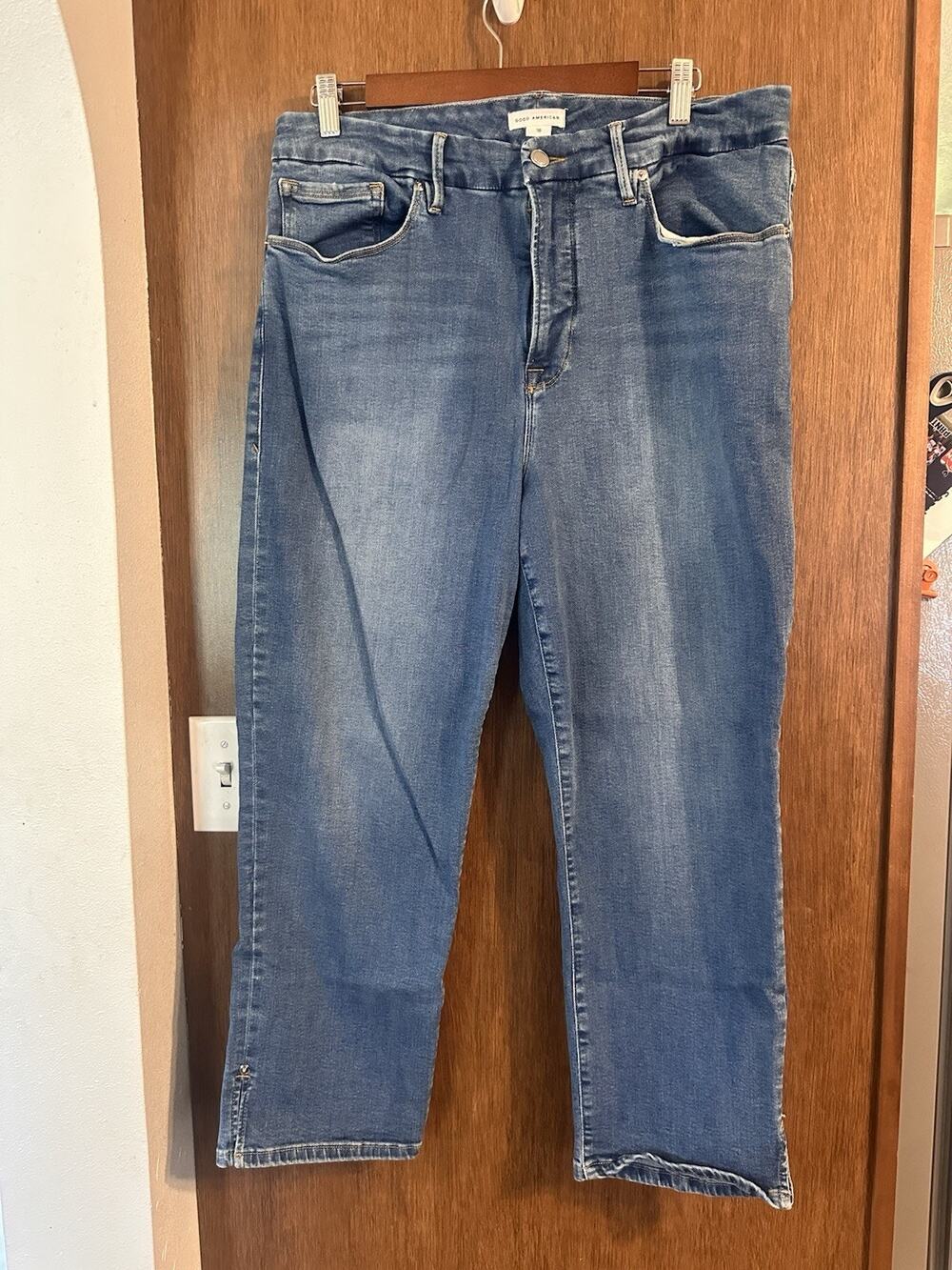 Good American Sz18 High Rise 98.5% Organic Cotton Style:GPSTSR873T Blue Jean - Picture 1 of 7